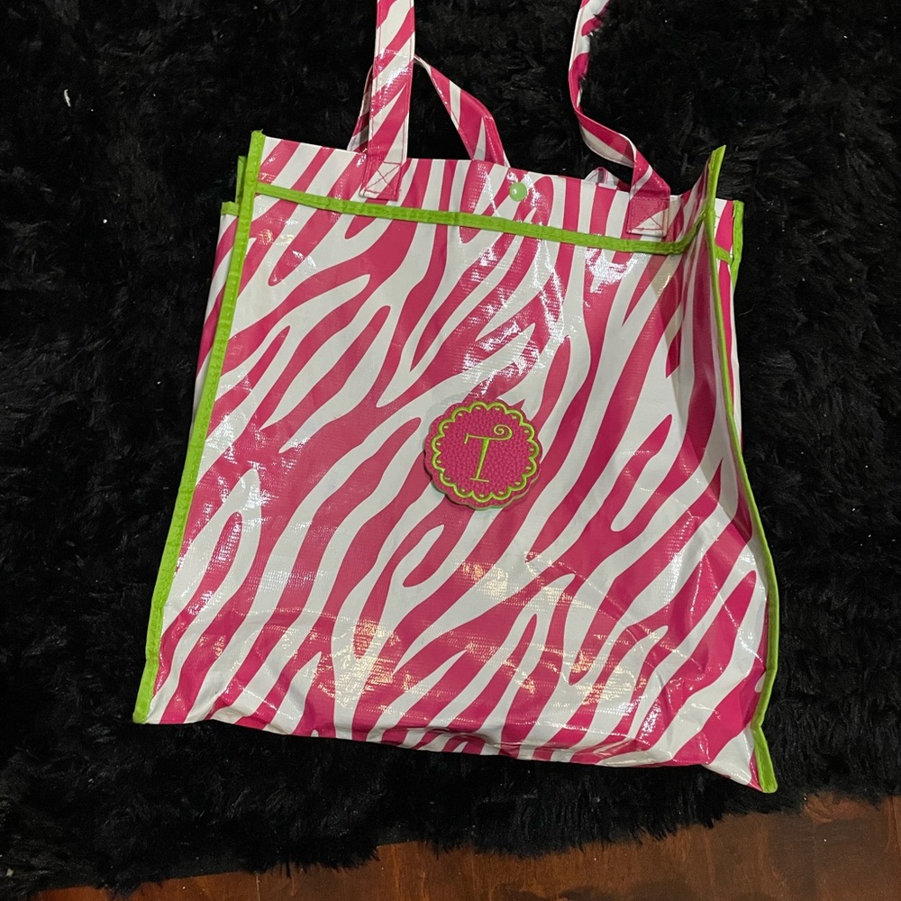 Pink Zebra Print Tote Bag